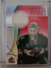 2024-25 UD hockey sp game used authentic rookies red jersey Jesper Wallstedt