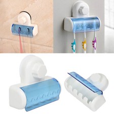Toothbrush Holder Wall Mount Stand Tooth brush Holder Hooks Suction Cup ET