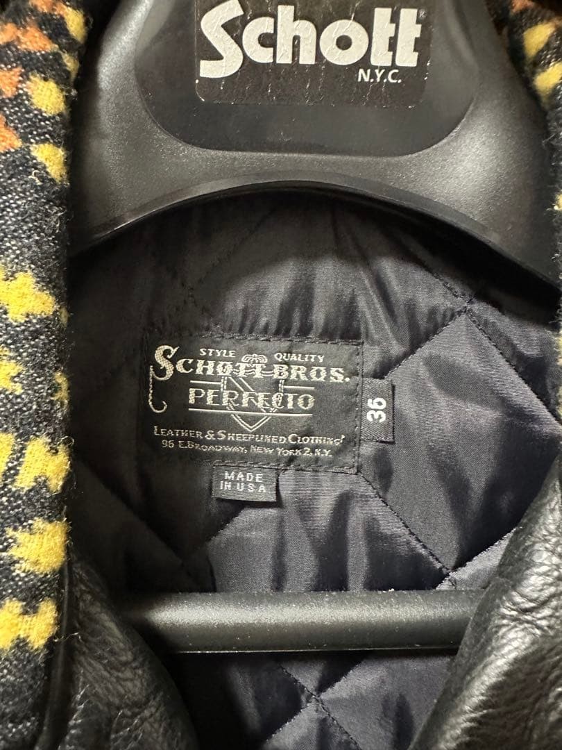 Schott Native American Pattern Riders Jacket Leat… - image 3