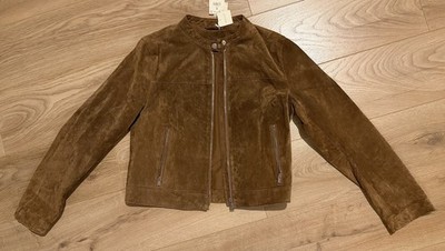 RESERVED women s leather Jacket, Size-S, brown- NEW