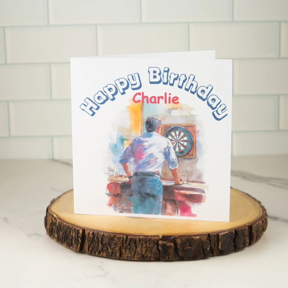 Handmade Dart Player Birthday Card Personalised - Image 2 of 4