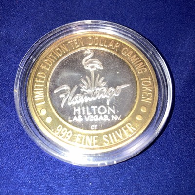 $10 Flamingo Hilton  Las Vegas-1946  .999 Silver Strike, Las Vegas, NV.