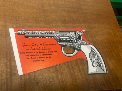 GENE AUTRY   1950-55 Advertising Paper Gun ''The Gene Autry Show''  *