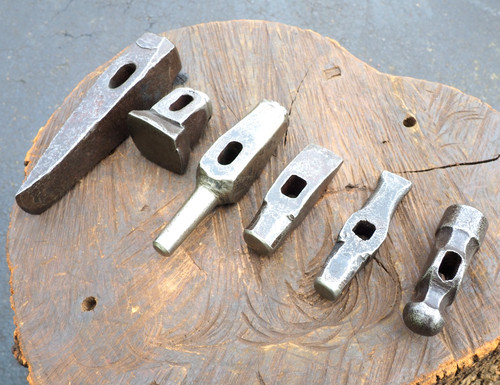 MISC 6X VARIETY "HAMMER LOT" BLACKSMITH ANVIL KNIFE BLADE TOOL VINTAGE ANTIQUE