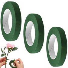 XFentech Floristenband 3 Rollen - 12 mm Breite dunkelgr&uuml;n Blume 3 St&uuml;ck,