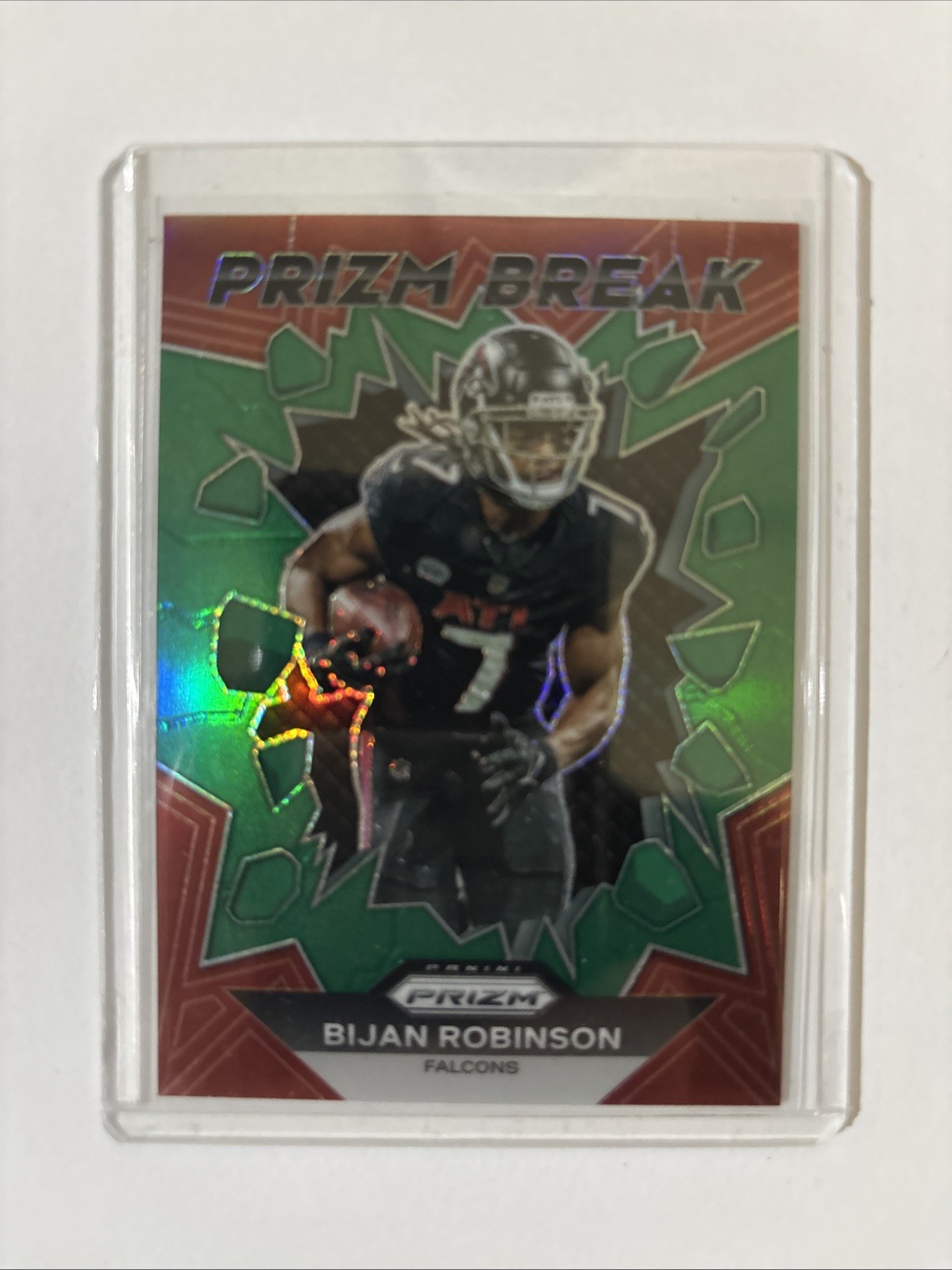 2023 Panini Prizm Green Prizm Break Bijan Robinson #8 Rookie