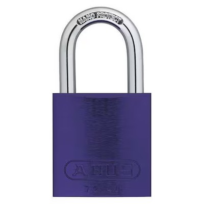 Abus 72/40 Kax12 Purple Lockout Padlock, Keyed Alike, Aluminum, Purple, 1 In