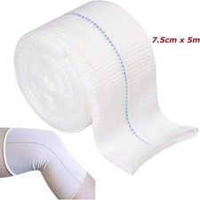 Image of Support Bandage Elastic Tubular Dressing Retention Bandage Blue Line 7.5CM X 5M