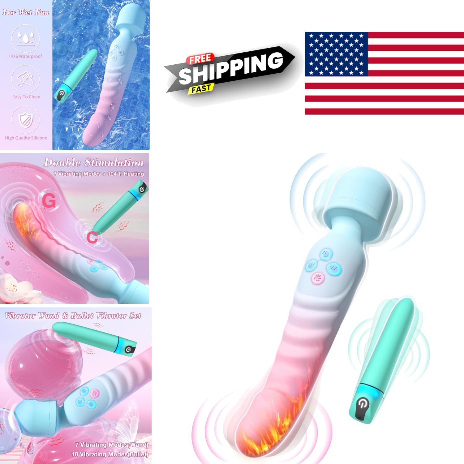 Soft Silicone Vibrator Wand and Bullet for Women with Powerful Vibration | eBay Soft Silicone Vibrator Wand and Bullet for Women with Powerful Vibration | eBay