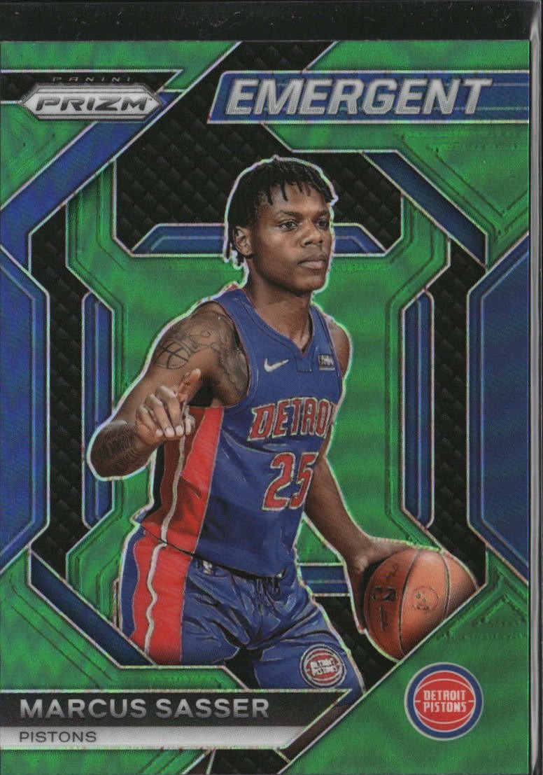 2023-24 Panini Prizm #1 Marcus Sasser Emergent Prizms Green