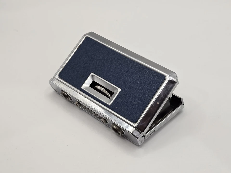 VINTAGE - BLUE SPORT GLASS BINOCULARS - 2.5x FOLDING OPERA GLASS MADE IN JAPAN - Image 3 of 4