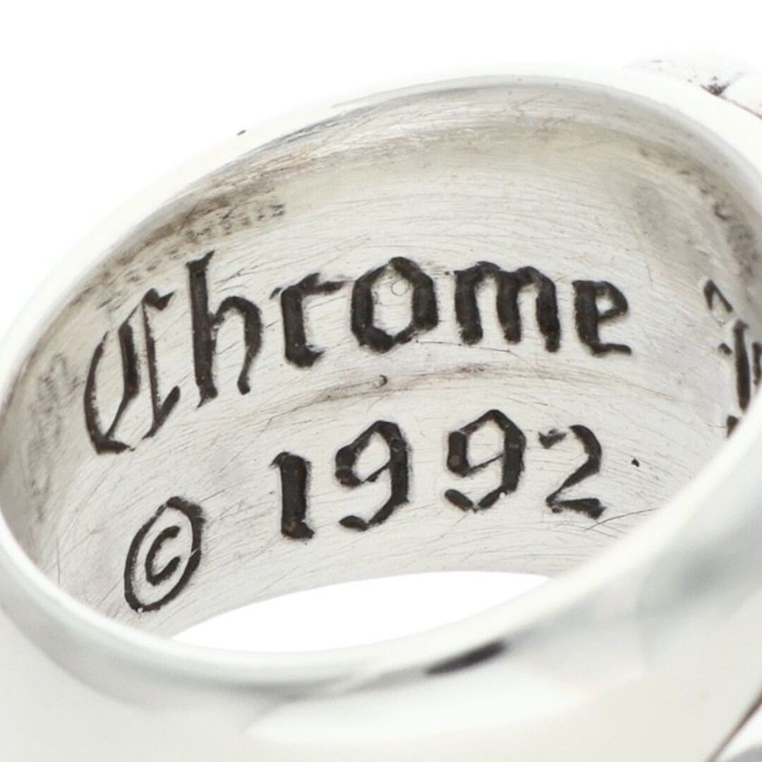 Chrome Hearts FLRL CRS 1dia Floral Cross 1 diamond silver Ring Men's Size Used 6 thumbnail 4