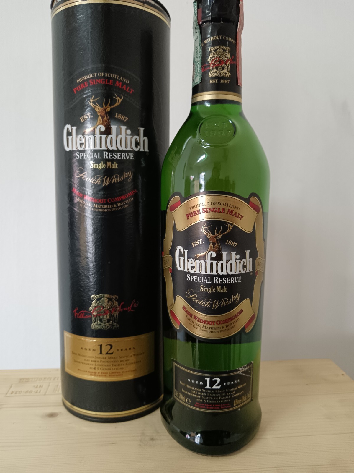GLENFIDDICH 12 YEARS SPECIAL RESERVE SINGLE MALT SCOTCH WHISKY 70 CL VINTAGE '90