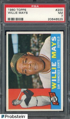 1960 Topps #200 Willie Mays San Francisco Giants HOF PSA 7 NM