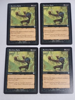 MTG Playset 4x Reckless Spite (Invasion/Black/U) - BGM