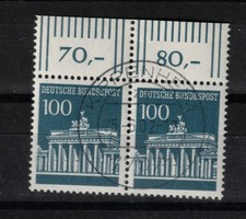 BRD waagerechte Paare Mi. - Nr. 510 mit zentrischen Vollstempel und Oberrand