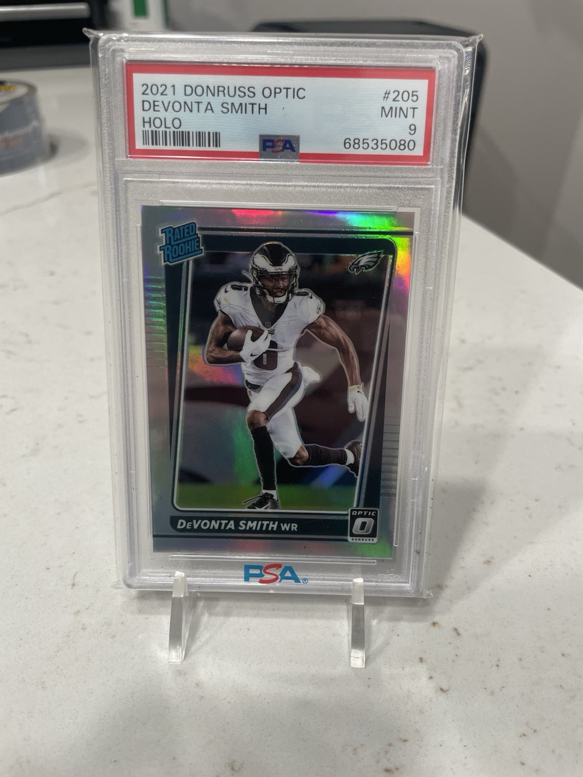 2021 Panini Donruss Optic The Rookies Devonta Smith #205 PSA 9 Rookie RC