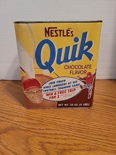Nestle's Quick Chocolate Vince Lombardi Green Bay Packers Football Tin Can VTG 