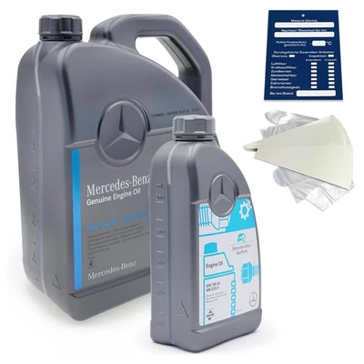 6 Litre Original Mercedes-Benz Huile pour SAE 5W-40 5W40 MB 229.5 Voiture Kit - Photo 1/4