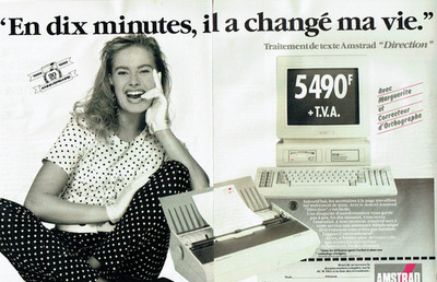 Werbung Advertising 0825 1988 Amstrad Textverarbeitung ''Leitung'' 2 Seiten