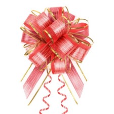 10 Pack Large Pull Bows 6 Inch Big Red Gift Wrapping Ribbon Wedding Basket