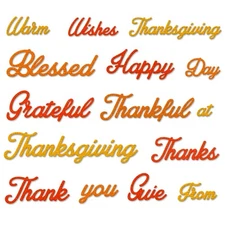 Metal Die Cuts for Card Making  Scrapbooking - Grateful, Blessed Words  Thank...