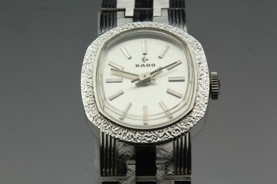 Seltene 1970er RADO 333.7903.4 Silber Armband manuell 20 mm Damenuhr aus JAPAN