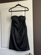 Express Little Black Dress LBD Strapless Satin Sexy 8 NWT Lined Boning Party 🎉