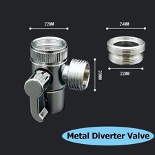 Kitchen Sink Splitter 3-way Diverter Valve Water Tap Connector Faucet Adapter UK