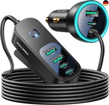 Zigarettenanzünder USB C Autoladegerät Adapter 105W, PD3.0 QC3.0 6-Port Kfz Lade
