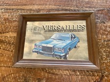Original 1977 Lincoln Versailles Auto Dealership Wall Mirror Vintage Advertising