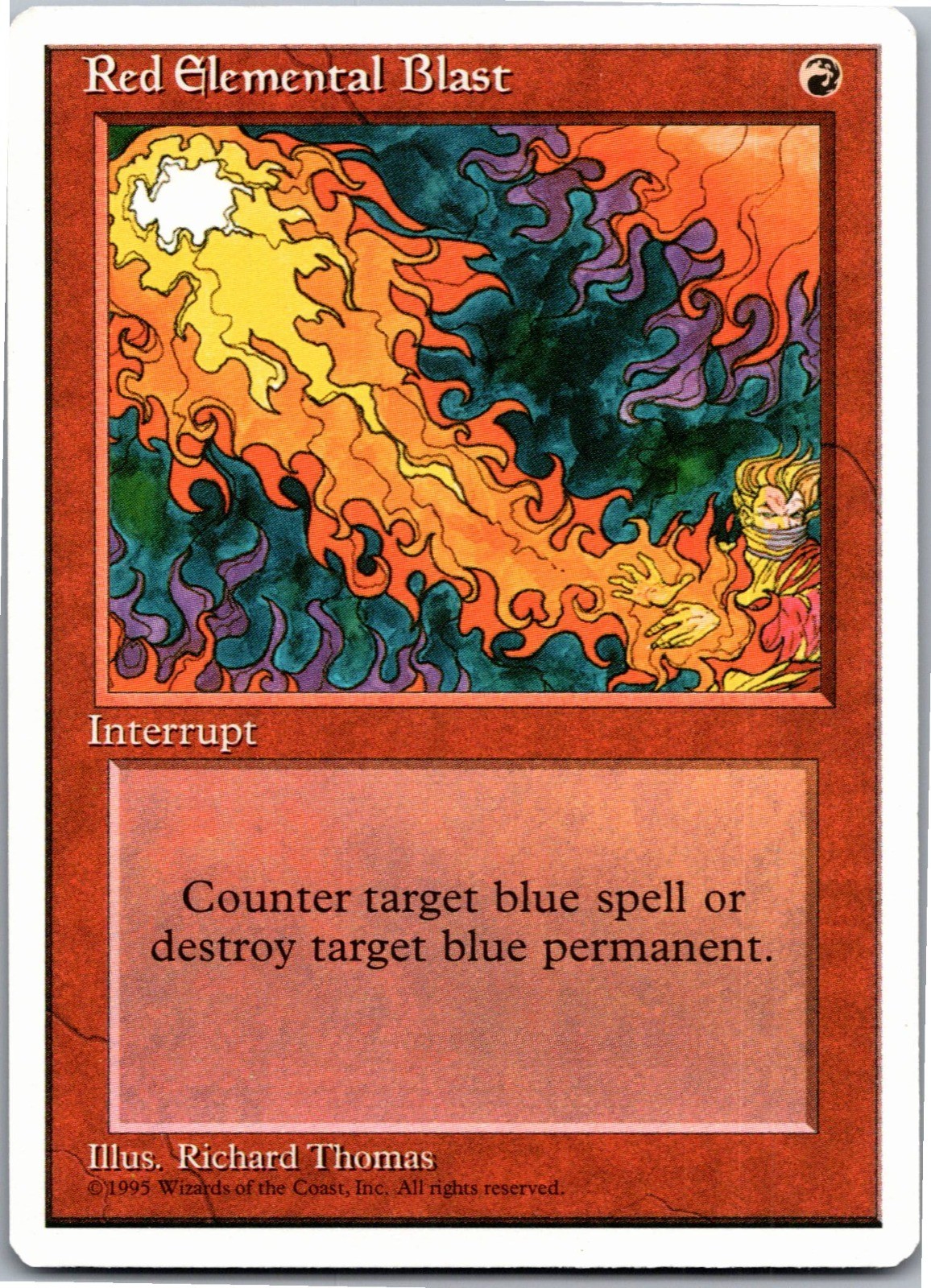 Red Elemental Blast - C - MTG: Fourth Edition (4ED - ) 1995 [LP]