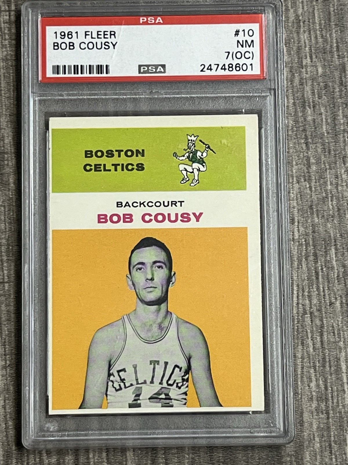 1961 Fleer #10  Bob Cousy PSA 7 -NM