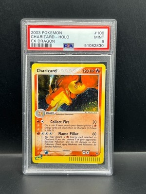 Pokemon PSA 9 MINT Charizard 100/97 EX Dragon Holofoil 2003 E