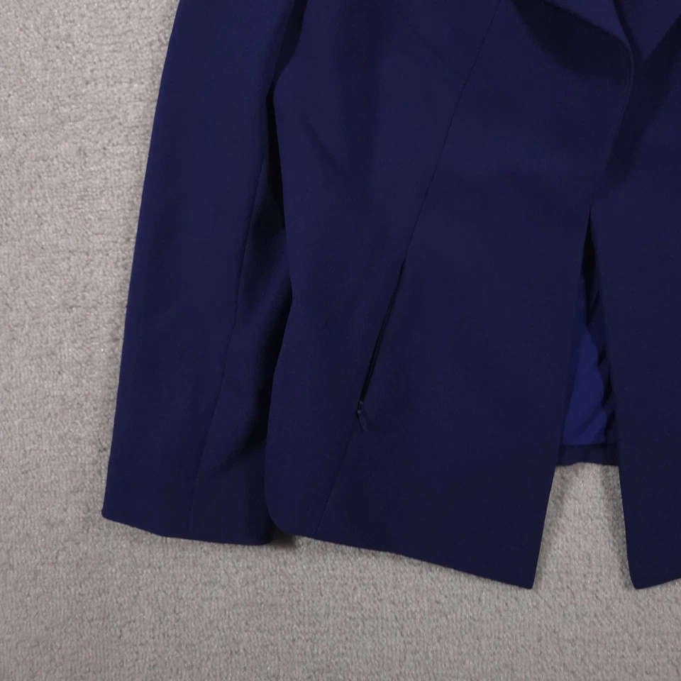 Preston & York Blazer Womens 14 Blue Fully Lined Hook Closure Zip Pockets Career - Image 4 of 4