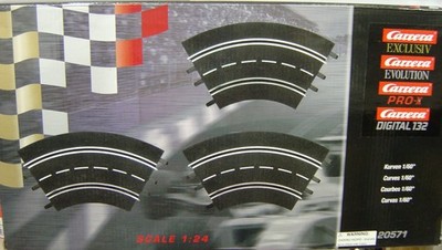 Carrera 20571B 3 Pieces of Radius 1/60 Curve Track 1:32 Slot Track DAMAGED BOX