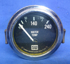 Vintage 1950s Stewart Warner Big Block Electric Water Temp Gauge Hot Rod Wow Vintage 1950s Stewart Warner Big Block Electric Water Temp Gauge Hot Rod Wow
