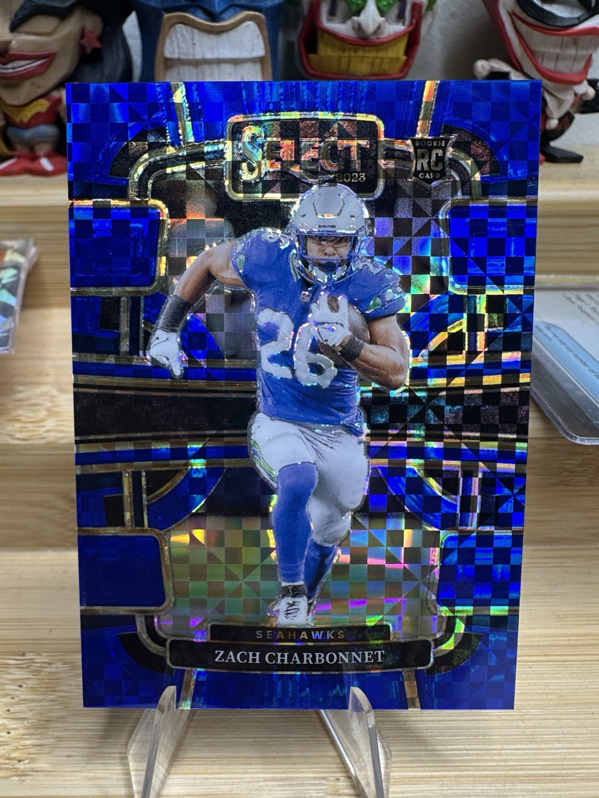 136/199 Zach Charbonnet (RC) Blue Checkered Concourse 2023 Panini Select #86