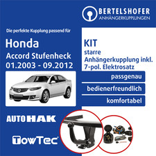 Anhängerkupplung starr u.7pol spez E-Satz für HONDA Accord VII Typ CL/CN 03- AHK