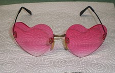 Vintage Heart Shaped Pink Sunglasses