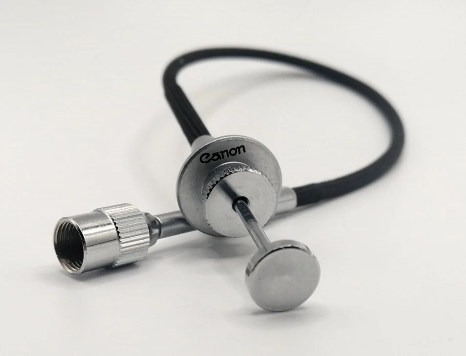 SSR ✨MINT✨ Canon Old Logo Shutter Release w/ Adapter From JAPAN - Image 2 of 4