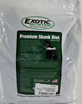 Skunk Premium  diet skunk food exotic nutrition pet supply company 5 pound New