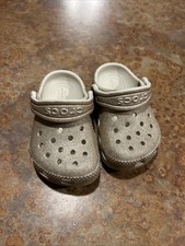 CROCS Gold Glitter Clogs Child Size 5