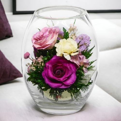 Fiora Flower | Long Lasting Real Roses in a Sealed Vase | Lasts up