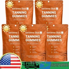 1~5 Bag Tanning Gummies, Tanning Gummies for Women Beta Carotene 60 Gummies