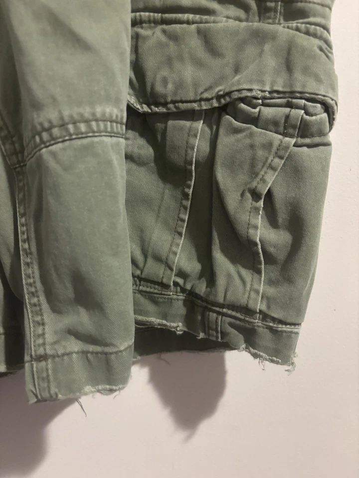 Мужские шорты Ralph Lauren Denim & Supply Cargo с 38 выстиранными зелеными искусственно состаренными карманами - Изображение 4 из 4