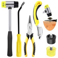 6 Pcs Upholstery Remove  Install Tools Kit Contains Rubber Mallet Hammer wit...