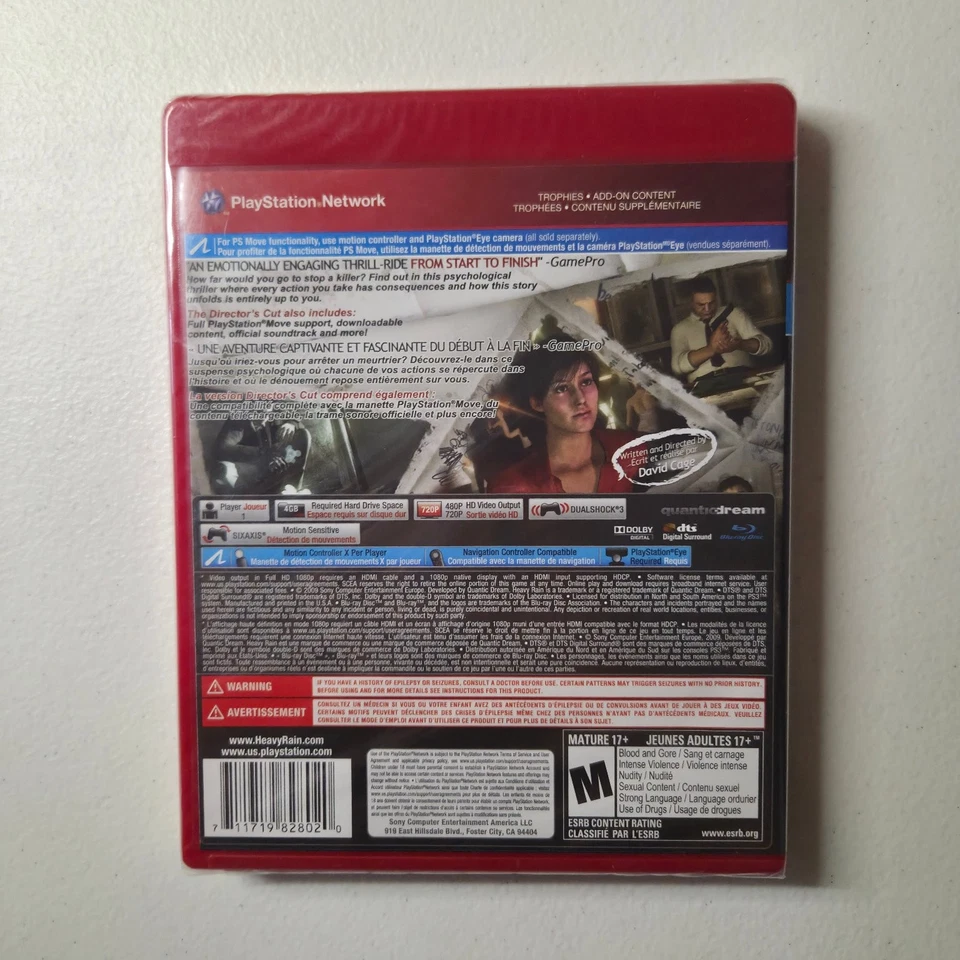 Heavy Rain Director's Cut PS3 Greatest Hits Videojuego PlayStation 3 Precintado Foto 2 de 2
