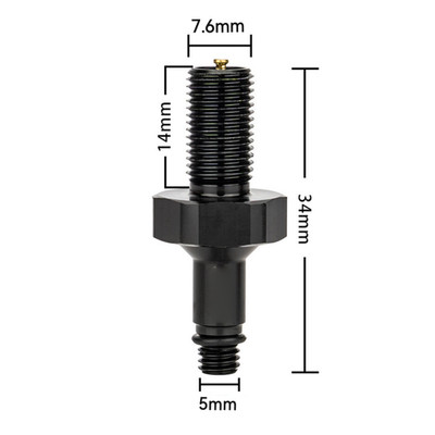 Bike Air Valve Adapter 7075 Aluminium Alloy for IFP Piston Lightweight 4 3g