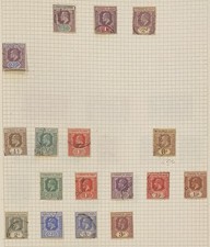 Timbres Îles Sous-le-Vent une feuille de timbres anciens 17 différents Mh